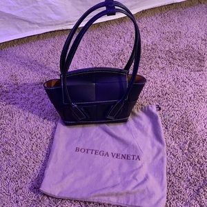 Black Mini Intrecciato Arco Tote.